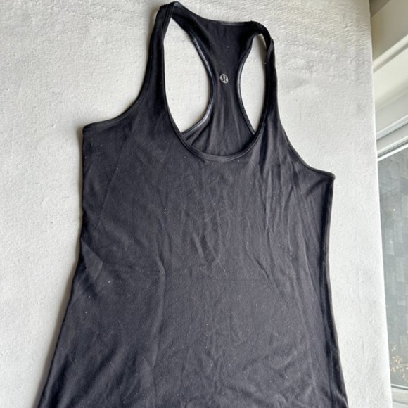lululemon Cool Racerback Light Luon Black Sz 8 - Picture 2 of 9